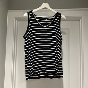 Black and White Old Navy Luxe Tank